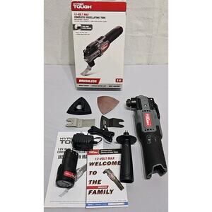 HYPER TOUGH 12-VOLT MAX CORDLESS OSCILLATING TOOL WITH BATTERY & CHARGER